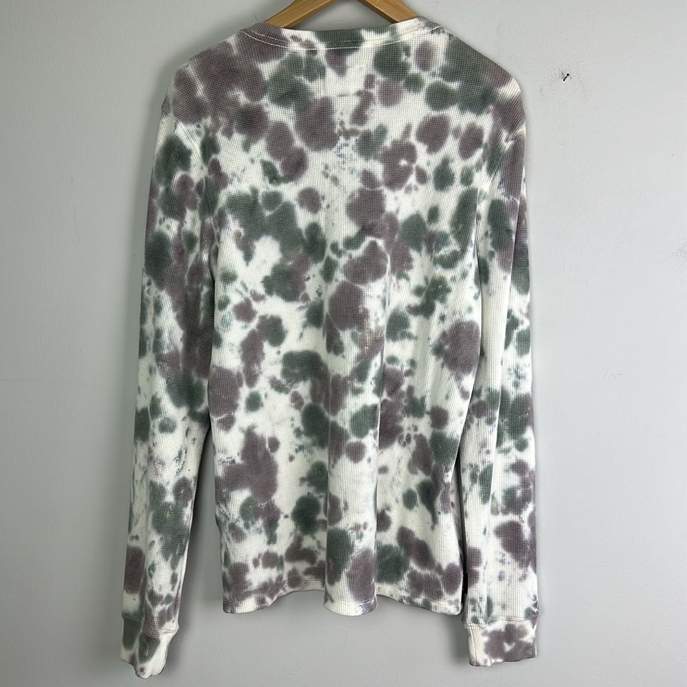 NEW Spiritual Gangster Men’s Thermal Crew Neck Long Sleeve Shirt Size M Tie Dyed - Picture 7 of 16